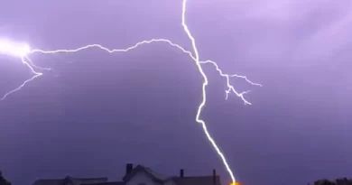 Caught On Camera: Lightning Bolt Strikes 500 Foot Away From US Family